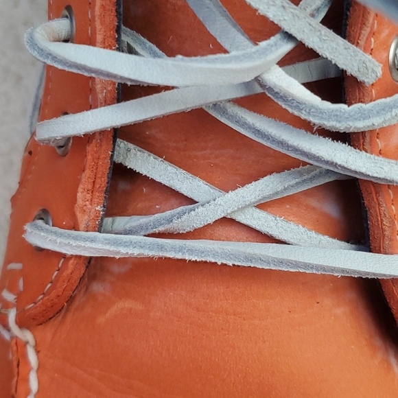Ralph Lauren Orange Leather Hi Top Boots - Picture 12 of 15